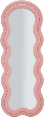 Immagine prodotto di Specchio da parete con cornice a forma di orsetto rosa, 60x4x160 cm