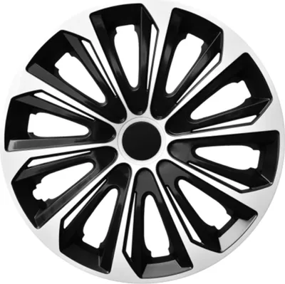 Produktbild von NRM Strong Duocolour 14" Zoll Radzierblenden Radkappen Set 4 Stück Schwarz / weiß