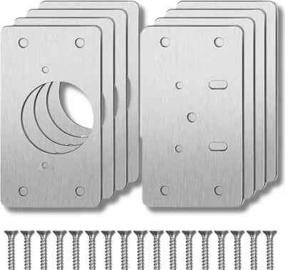 Immagine prodotto di Set di 8 piastre di riparazione per cerniere 4,5x9 cm per mobili