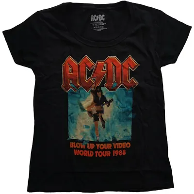 Zdjęcie produktu dla AC/DC Blow Up Your Video / World Tour 1988 Black L Damskie Koszulka