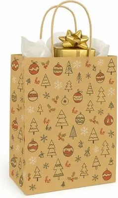 Zdjęcie produktu dla Torba świąteczna brązowa KRAFT 340x140x395mm ORIANE