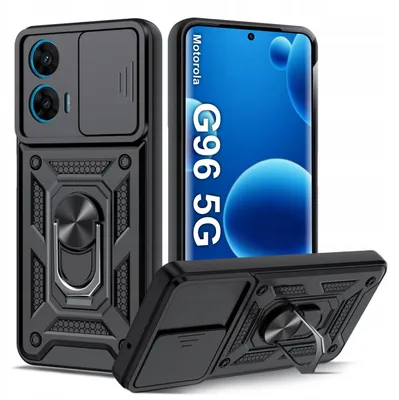 Immagine prodotto di Custodia rigida nera Slide per Motorola G96 5G rinforzata