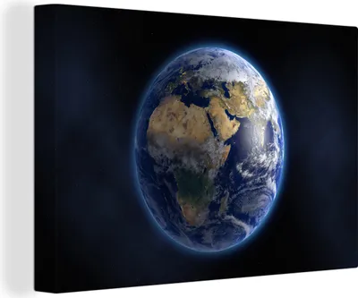 Produktbild von OneMillionCanvasses® - Leinwandbilder - 140x90 cm, Erde - Weltraum - Planet, Wandbilder Kunstdruck Wanddekoration