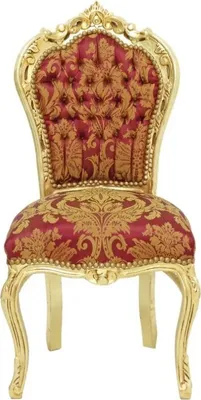 Produktbild von Barock Stuhl Barockstuhl Rot Gold Gemustert Wohnzimmer Esszimmer Schlafzimmer Deko Relax Modern Antik Style Retro Royal Thron Königlich Premium