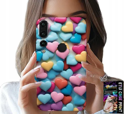 Immagine prodotto di Custodia Per Huawei P20 Pro - Cuori Colorati Personalizzabili