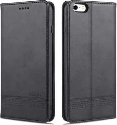 Obrázek produktu pro iPhone 6s Pouzdro, Peněženka s Magnetickým Uzávěrem a Stojánkem, Kožené Flip Pouzdro pro iPhone 6 / 6s černé