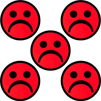 Produktbild von 5 Smiley Magnete Durchmesser 5 cm für Magnettafeln, Kühlschränke, Plantafeln und Whiteboards (Rot, 5 cm)