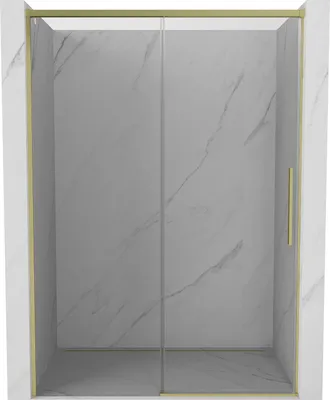 Immagine prodotto di Mexen Rox porta doccia scorrevole 160 cm, trasparente, oro spazzolato - 8C2-160-000-55-00