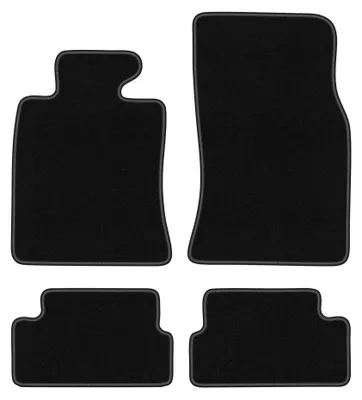 Image de Tapis de sol en moquette pour Mini Cooper II R57 2006-2013 (cabriolet) – jeu 4 pièces, noirs, sur mesure – Wielganizator BASIC