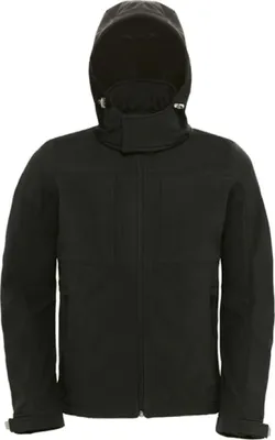 Produktbild von B&C JM950 | Hooded Softshell / Men - Farbe: Black - Größe: S