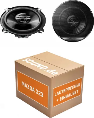 Produktbild von Lautsprecher Boxen Einbaupaket vorne Pioneer TS-G1320F passend für Mazda 323 Typ BG | 2x Tief-Mitteltöner mit integriertem Hochtöner 250W MAX