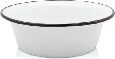 Produktbild von Karl Krüger 101161 Schüssel emailliert, weiß, Ø 16 cm