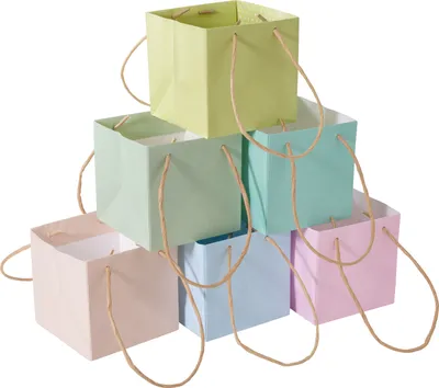 Produktbild von VBS Papiertüten "Pastell", 6er Set, 10,5cm