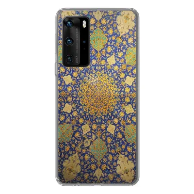 Produktbild von MuchoWow® Handyhülle Schutzhülle Hülle für Huawei P40 Pro Kreis - Decke - Blau Silikon Softcase Handy Hülle - Schutz