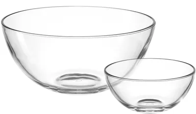 Schalenset 5-teilig Glas klar Ø 21,5/10 cm spülmaschinengeeignet
