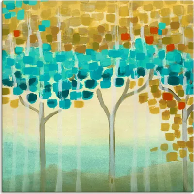 Produktbild von ARTland Leinwandbild Waldmosaik II Größe: 40x40 cm