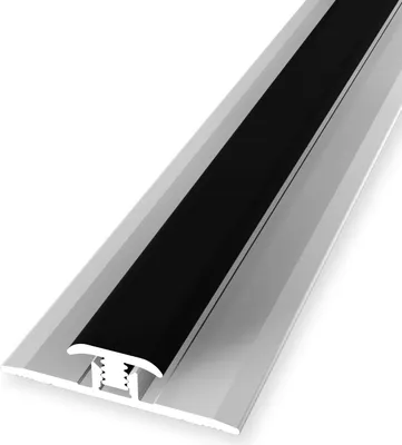 Produktbild von Wandprofil 11.5 x 7 x 2600 mm Einfasshöhe 3 - 5 mm Tapetenprofil Verbindungsprofil Aluminium Glatt Ungebohrt Schwarz Küberit
