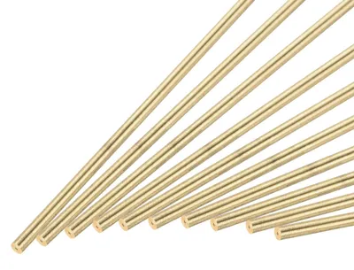 Zdjęcie produktu dla 10 sztuk mosiężnych prętów okrągłych, o wymiarach 2 mm x 300 mm, solidnych, do modelarstwa i rękodzieła