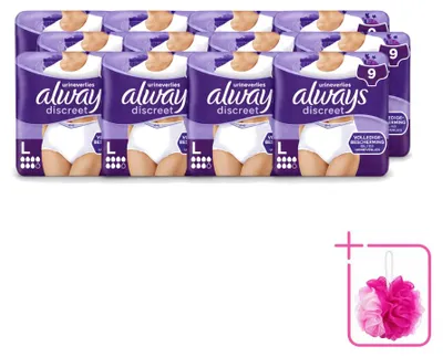 Produktbild von 12 x Always Discreet Incontinentieunterwäsche Damen Größe L - Sparpackung - 12 Stücke