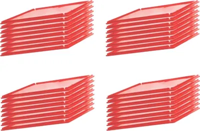 Produktbild von SuperSparSet 20x Auflagedeckel für Eurobehälter Fleischerkasten E1 / E2 / E3 | HxBxT 1,5x40x60cm | Rot | Fleischerkiste, Fleischkiste, Metzgerkiste, Fleischbehälter