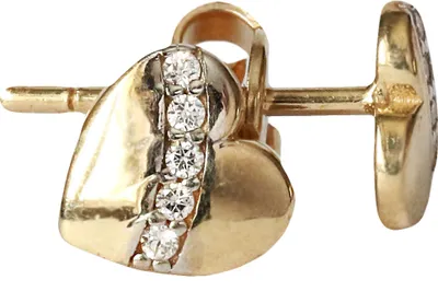 Produktbild von Gold Ohrstecker Herzen mit Zirkonia 333er Gelbgold