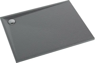Produktbild von Sellon24® Duschtasse Duschwanne extraflache Acrylwanne Steinoptik Anthrazit 80x120x3 rechteckig