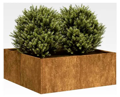 Produktbild von Pflanzkübel Rost 80x80x30 cm Wetterfester Stahl, Blumentopf für Außenbereiche