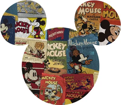 Obrázok produktu pre Disney viacfarebná nálepka na stenu Mickey Mouse - 612714 - 127 x 127 cm