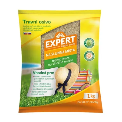Obrázok produktu pre Zmes pre slnečné miesta je zložená z trávnych odrôd, ktoré dobre znášajú nedostatok vody. 1 kg trávneho semena stačí na osiatie až 50 m² pozemku.