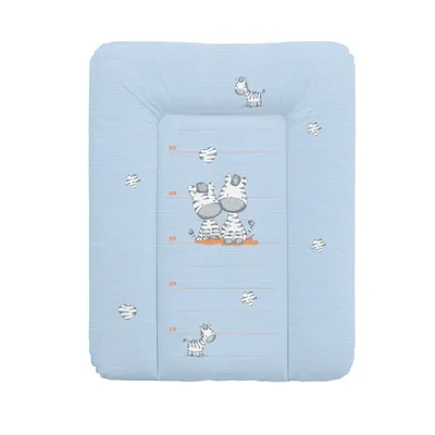 Obrázek produktu pro Ceba Baby Přebalovací podložka měkká 50x70 cm - Zebra modrá