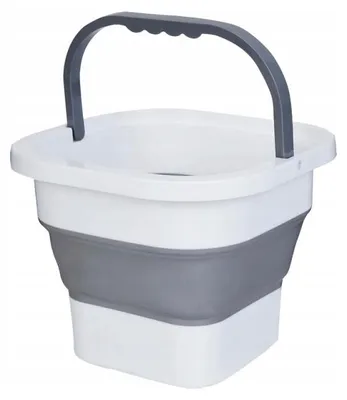 Image de Verk 27716 Seau pliable en silicone 17 L, gris