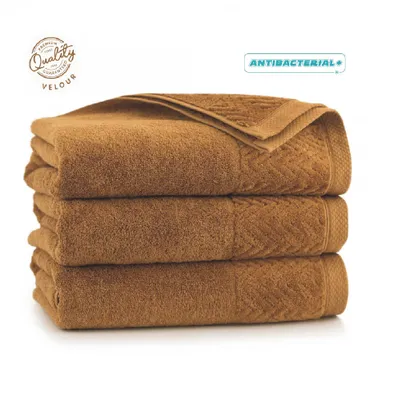 Produktbild von Handtuch - 100% Baumwolle - 450 g/m2 - 50x90 cm - Extra Saugfähig - Hellbraun - hohe Grammatur - TOSCANA