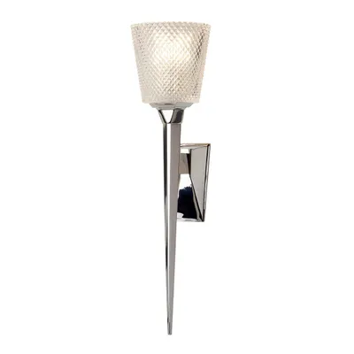 Image de Applique murale Verity, chrome poli, 1xG9x3W, laiton, dim. : 50,6 x 12,6 x 20 cm, IP44, Elstead