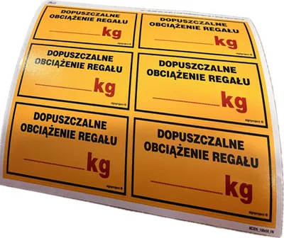 Zdjęcie produktu dla NC026 Dopuszczalne obciążenie regału ....... kg -