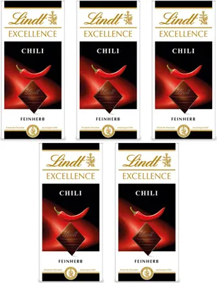 Obrázok produktu pre Lindt Excellence Chili čokoláda s chilli 100g 5-pack