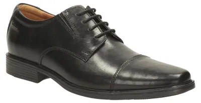 Productafbeelding van Clarks heren veterschoen "Tilden", Derby model, zwart leer, maat 49.5 EU