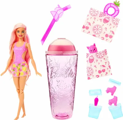 Obrázek produktu pro Panenka Barbie, Color Pop Reveal Juicy Fruits Series Fizz, 8 pekvapen a sliz, jahoda, rov