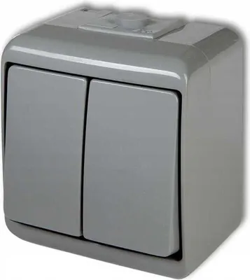 Image de Interrupteur de type "candlestick" pour éclairage intérieur, gris, indice de protection IP54, 10 W, modèle HE-2
