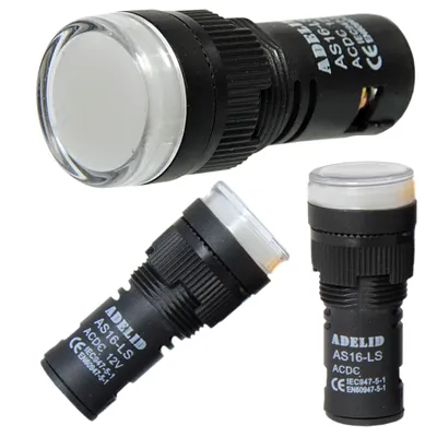 Produktbild von LED Signalleuchte Kontrollleuchte Leuchtmelder 230V Ø 16mm Weiß