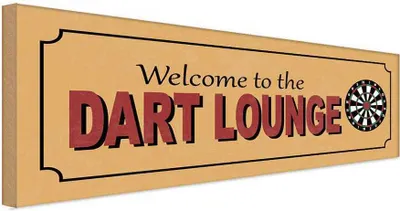 Produktbild von vianmo Holzschild 10x27 cm Welcome to the Dart Lounge Sport Hobby