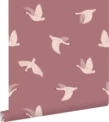 Immagine prodotto di ESTAhome carta da parati cigni malva viola 50 x 900 cm