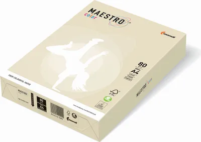 Zdjęcie produktu dla MAESTRO COLOR 9417-BE66A80S Papier do kopiowania MAESTRO® Colour Pastel, A4, 80 g/m², 500 arkuszy, waniliowy