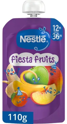 Produktbild von Nestlé Fiesta Knijpfruit Apfel 110g – natürlicher Apfelsnack ohne Zucker, praktisch für unterwegs