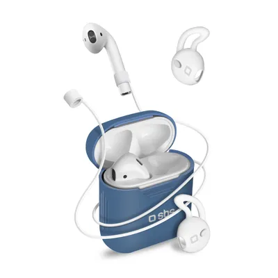 Produktbild von SBS TEAIRPODSKITB, Hülle, Silikon, Blau