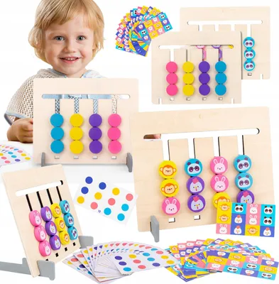 Produktbild von Lernspiel Montessori Set Tierblöcke Farbabgleich