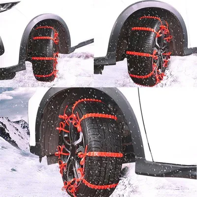 Produktbild von Autoschneeketten - 1 Satz, Universell, Stahl - Für Winterstraßen, Off-Road & Notfälle