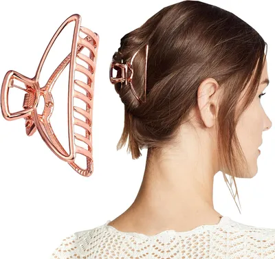Imagen del producto de Horquillas para cabello grueso, con gran poder de sujeción, color rosa dorado, para peinados