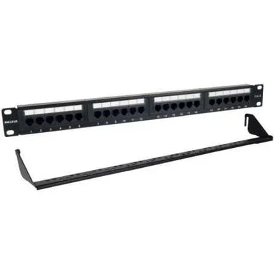 Produktbild von Phasak Polyurethan2424, Aluminium, Cat6, U/UTP (UTP), Schwarz, Rackeinbau, 1U