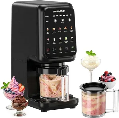 Produktbild von ROTTOGON Eismaschine mit 10 Funktionen mit Mix-In-Funktion und Selbstreinigung - ShopFlot