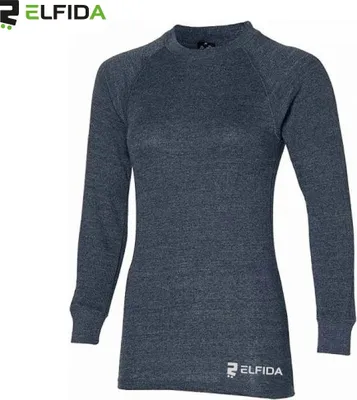 Produktbild von Elfida - Thermoshirt Damen - Thermokleidung mit langen Ärmeln - Thermo Shirt Anthrazit - Thermo Unterwäsche Damen - Größe S
